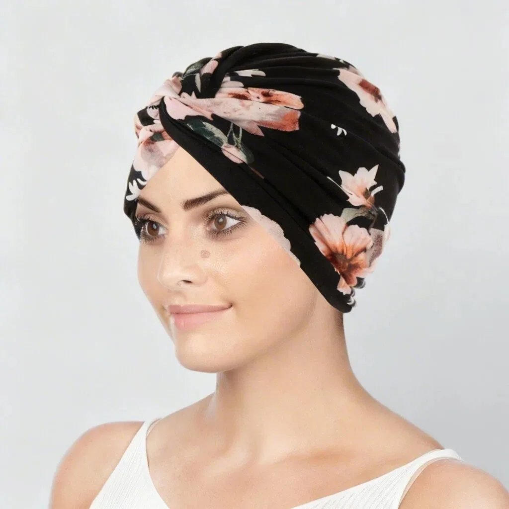 

Новая женская индийская шапка-хиджаб 2026 года с принтом, шапка для химиотерапии, тюрбан с узлом для женщин при выпадении волос, мусульманская шапочка-бини, головной убор для женщин