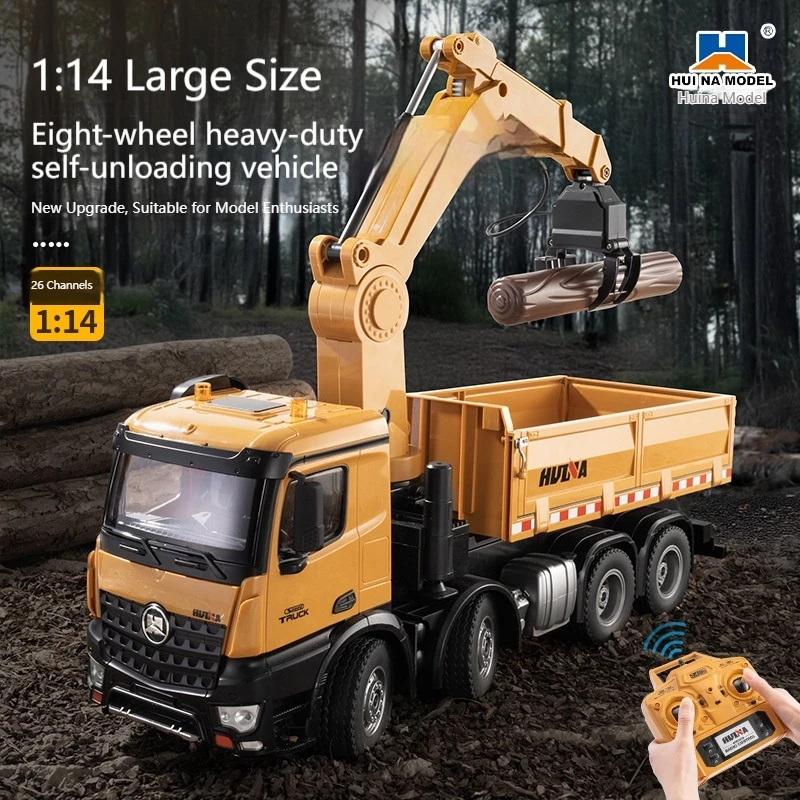 New Remote Control Log Grab Dump Truck 538 26 Channel 1 14 Scale 24G Multifunctional Hook Engineering Vehicle For Collectors