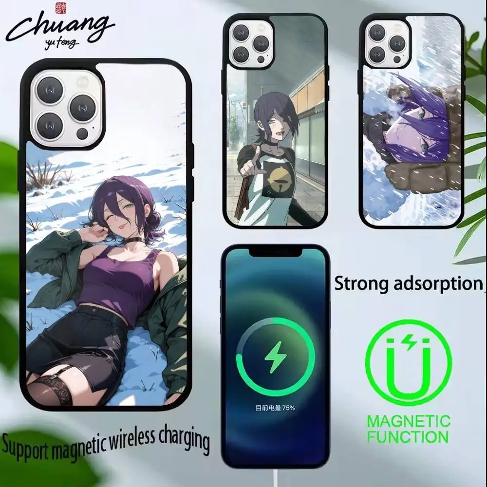 

H-Reze C-Chainsaw Man Phone Case For iPhone 17,16,15,14,13,Pro,Max,Plus,Magnetic For Magsafe Wireless Charging