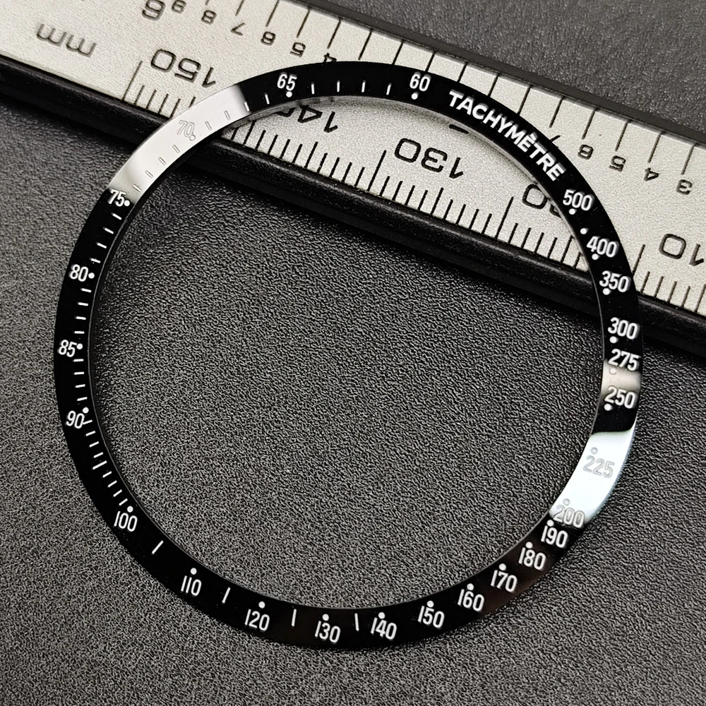 39mm * 33.2mm/42.8mm * 37.2mm flat/inclined non luminous ceramic bezel insert replacement watch accessory ceramic bezel