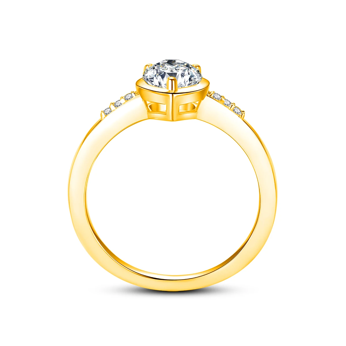 Valentinstagsgeschenk Herzförmiger Moissanit-Ring mit Zertifikat Massives 925er Silber Hochzeit Ewigkeit Einzigartiger Schmuck für Frauen im Angebot – Detail 3