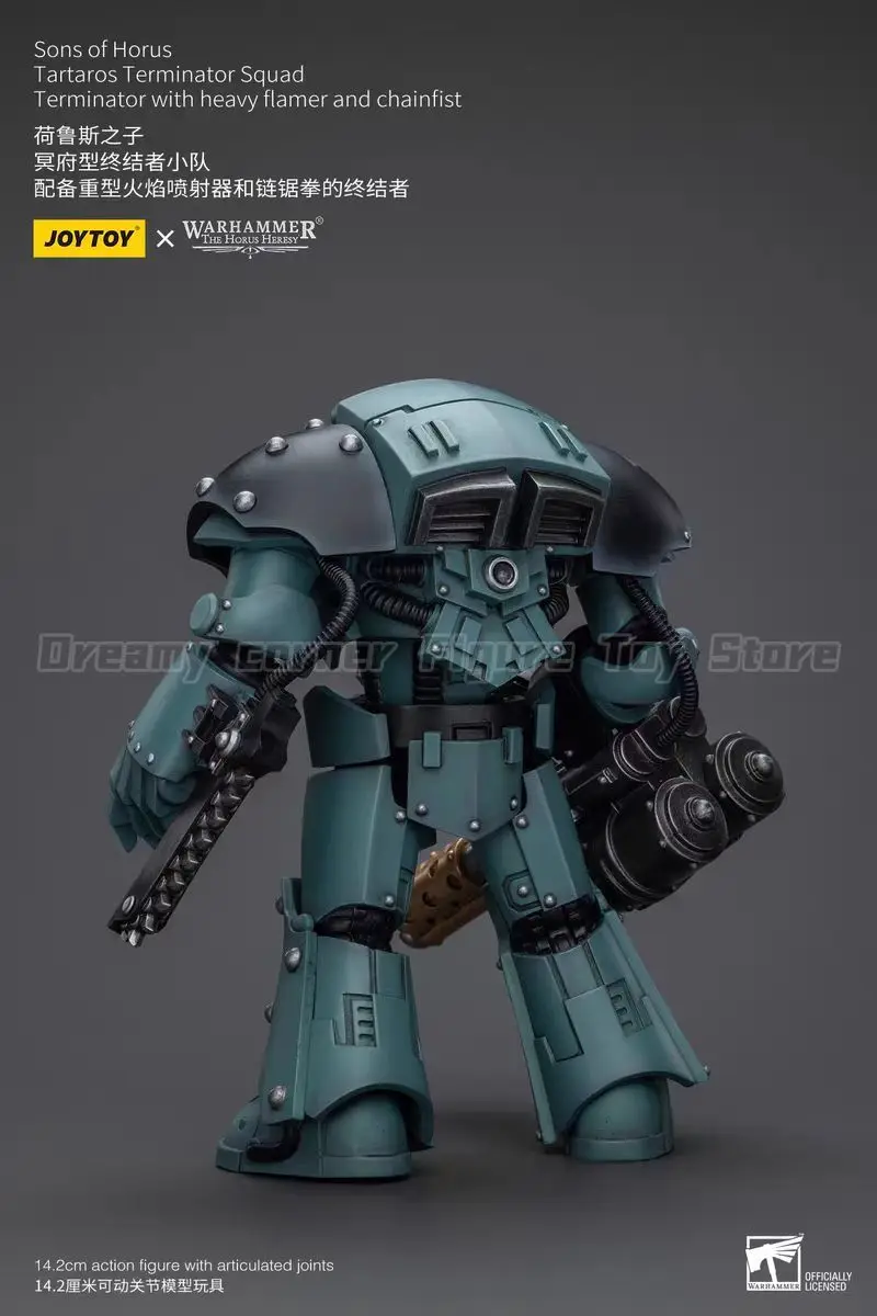 

【In Stock】JOYTOY Warhammer 40K Sons of Horus Terminator with Heavy Flamer and Chainfist 1/18 Action Figure Models Toys