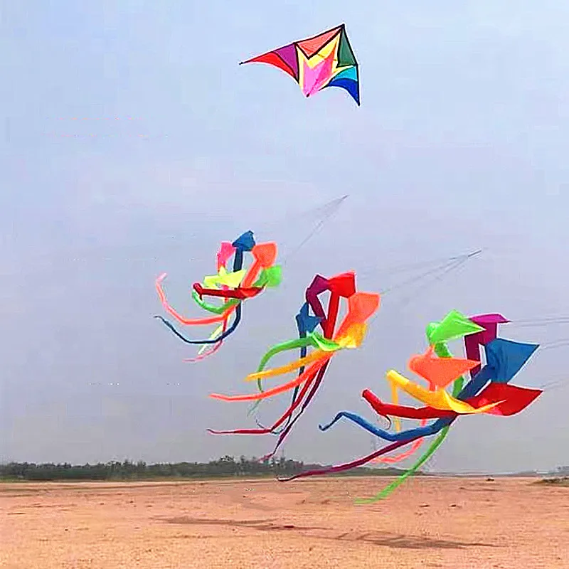 Frete grátis grande 6m 3d arco-íris pipa windsocks cometas grandes gigantes jogos ao ar livre fallschirm caretilha para pipa kidult