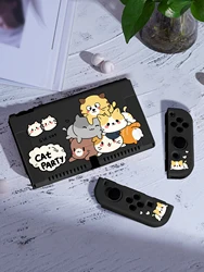 Cute Cat Protector Case for Nintendo Switch OLED, NS Game Accessories,Handheld Separable Shell for NS Joycon, Switch Oled Cove