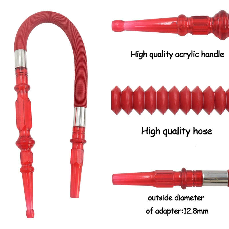 Shisha Hookah Retractable Hose with Acrylic Stem Nargile Pipe Tube Sheesha Cachimbas Chicha Narguile Smoking Accessories