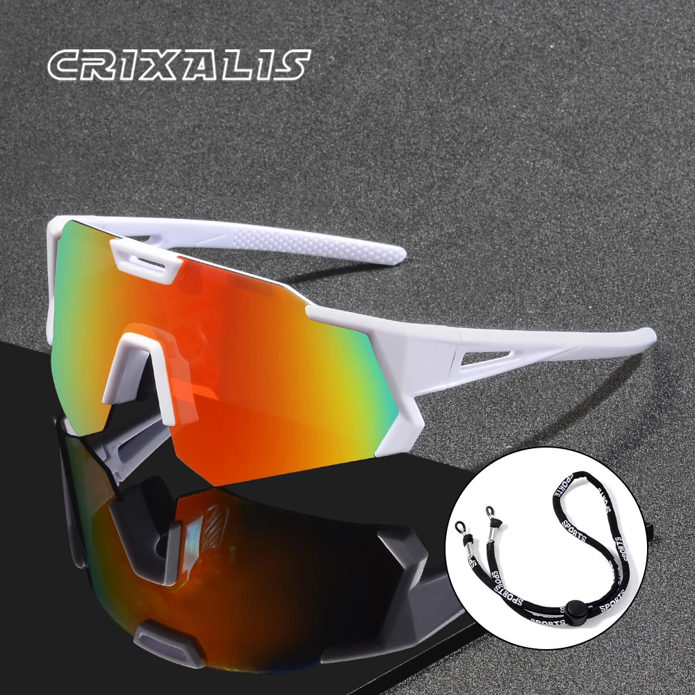 CRIXALIS Sport-Sonnenbrille mit extra großem Rahmen für Herren, Radfahren, Wandern, Outdoor-Sonnenbrille, antireflektierender UV400-Schutz