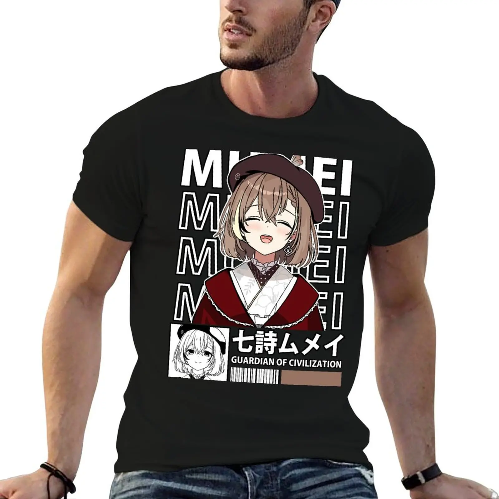 

Nanashi Mumei Kimono T-Shirt t shirts cotton 100% t shirts for man slim fit T-Shirt