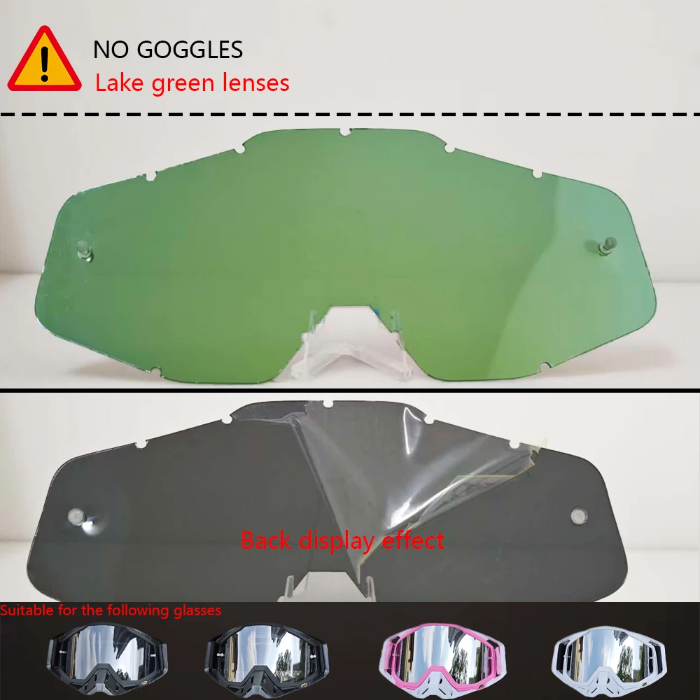 ACC Style Off-Road Motorcycle Goggle Replacement Lens, 1PC 2PC 3PC Optional, Yellow Blue Clear Lake Green Multi Color Lens view 3