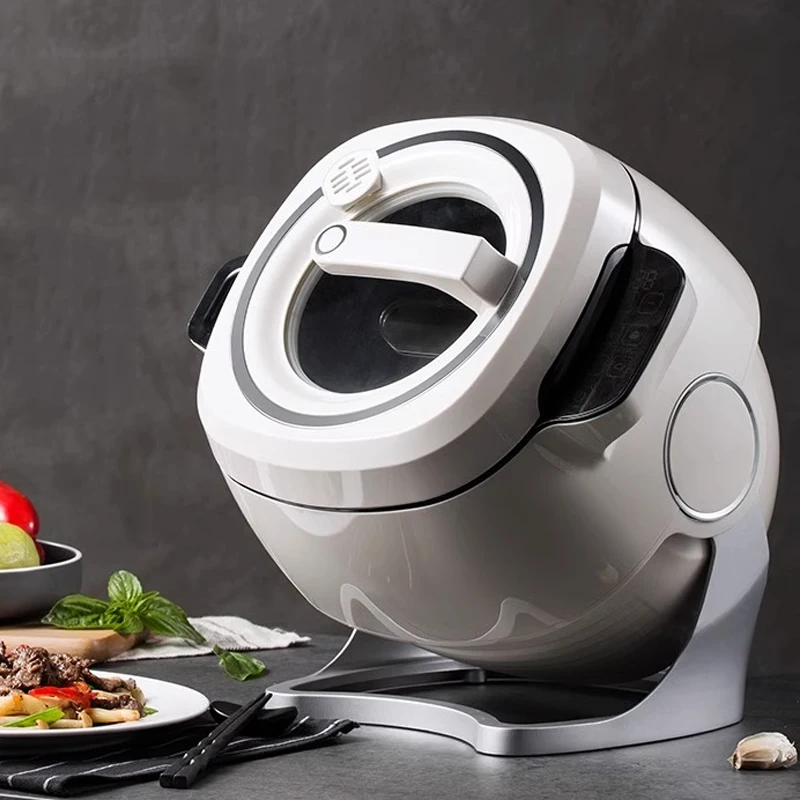 ماكينة طهي منزلية أوتوماتيكية بالكامل متعددة الوظائف وعاء طبخ أرز مقلي تجاري