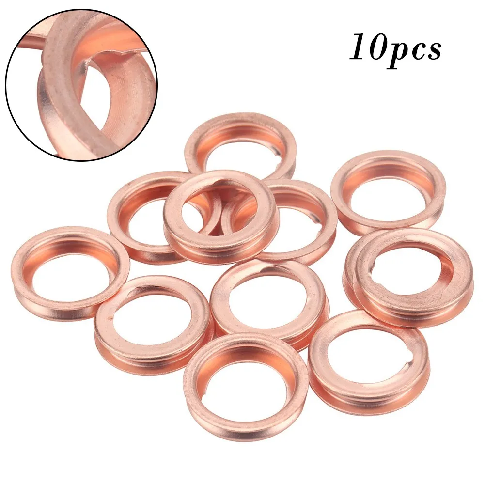 10 Pieces Metal Oil Drain Crush Washer Gasket 1102601M02 for Nissan 370Z Cube Altima Frontier and For Infiniti 2010 2011 Models