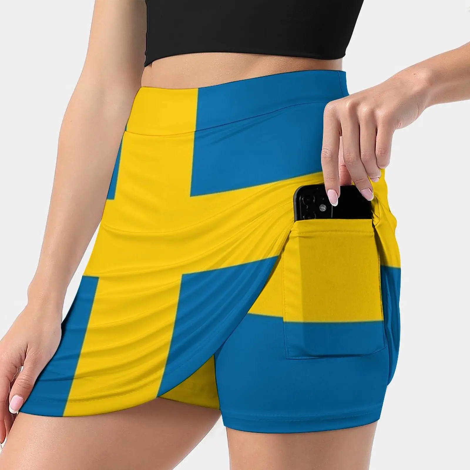 Swedish Flag Skirts Woman Fashion 2022 Pant Skirt Mini Skirts Office Short Skirt Sweden Swedish Swede Flag Flags Authentic