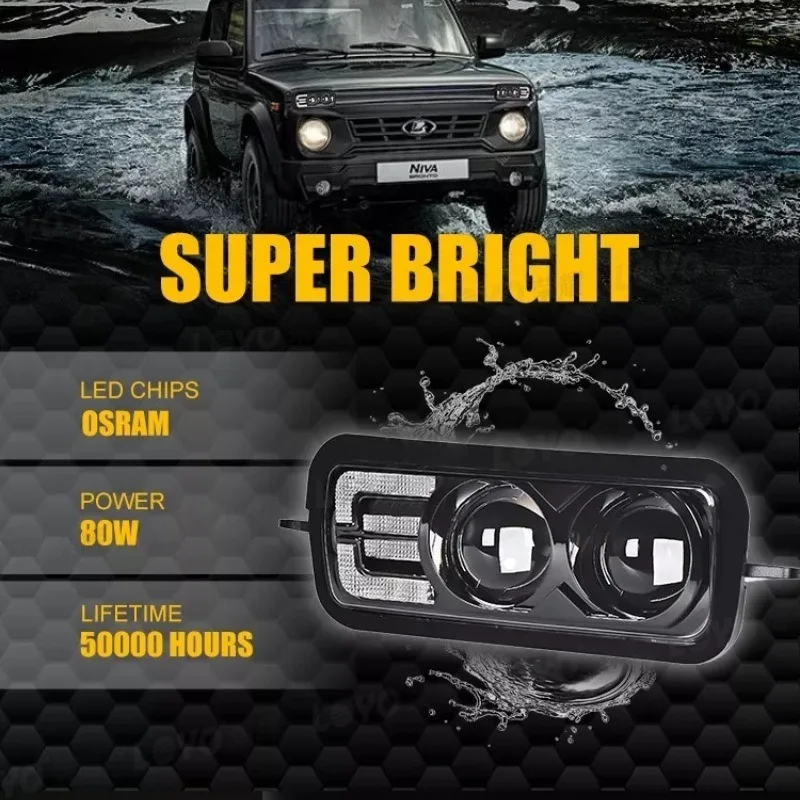 LED Fog Daytime Turn Signal Light for Niva 4x4 1995-2016