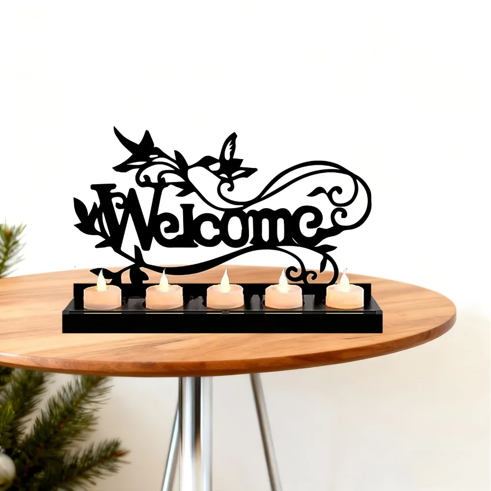 CIFBUY Metal Candlestick Hummingbird Vine Wrought Iron Candle Holder For Christmas Wedding Valentine Table Decor Bendable Hangin