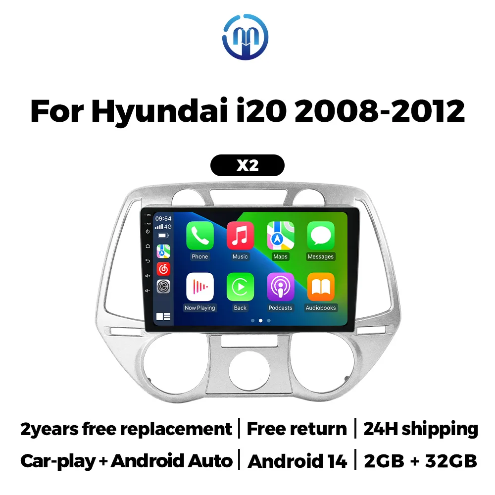 MEKEDE 24H الشحن 9 بوصة لشركة هيونداي i20 2008-2012 سيارة لاسلكية اللعب السيارات سيارة الصوت ستيريو الوسائط المتعددة BT سيارة لتحديد المواقع والملاحة DSP #1