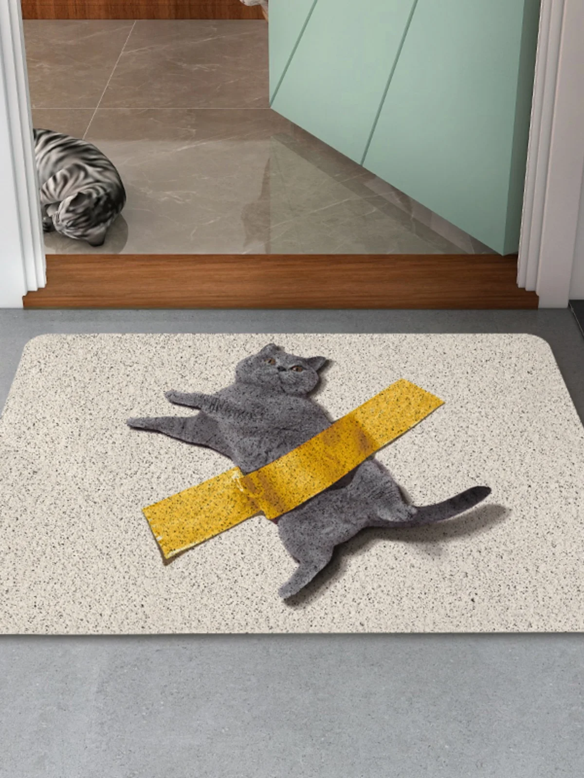 

Cute Door Mat Home Entrance Silk Circle Mat Foot Pad lway PVC Door Mat Simple Sle Hand Waable round ape Cusiz...