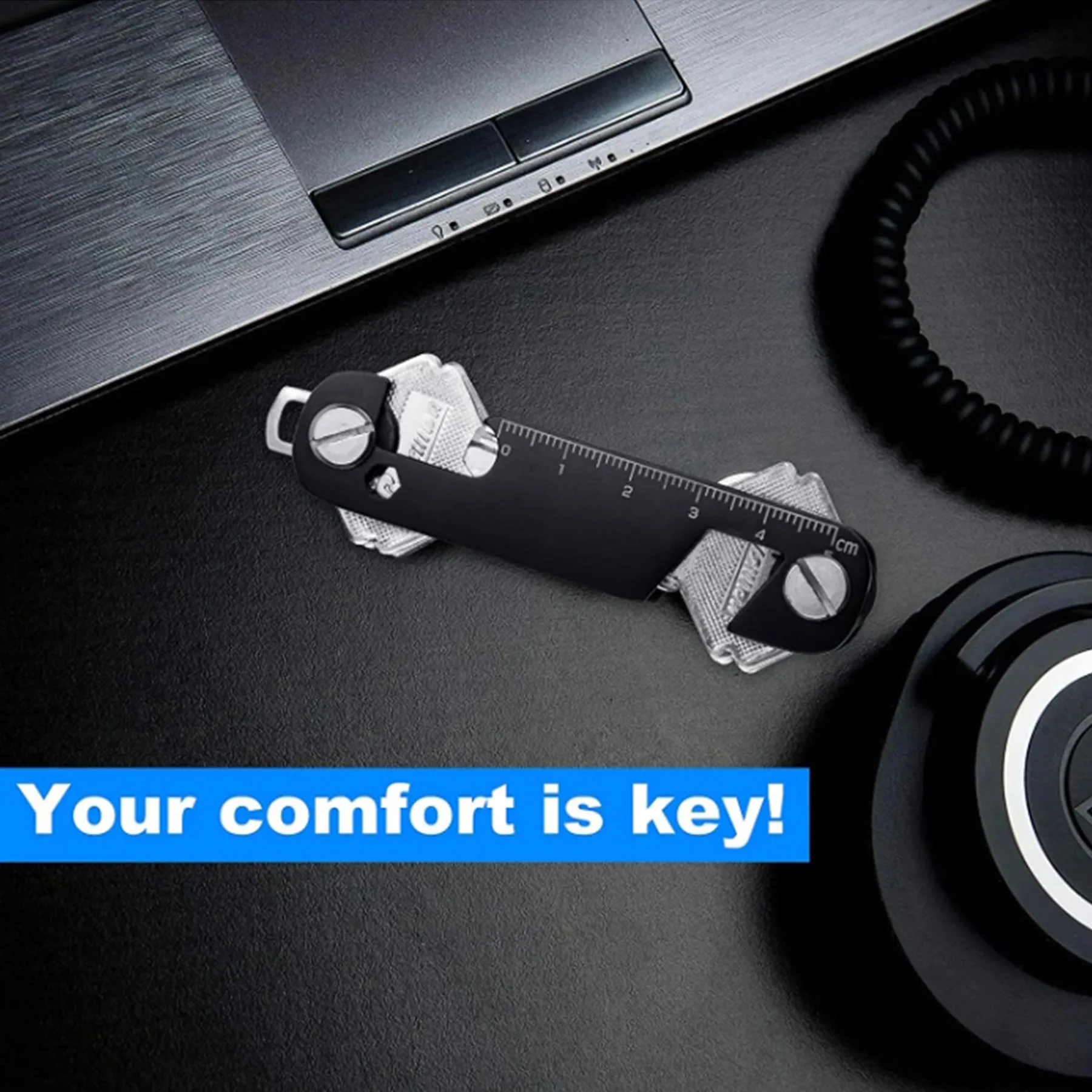 ey Holder for Keychain - Compact Key Organizer for Key Chain, Minimalist Clutter-Free EDC Keychains Key Ring