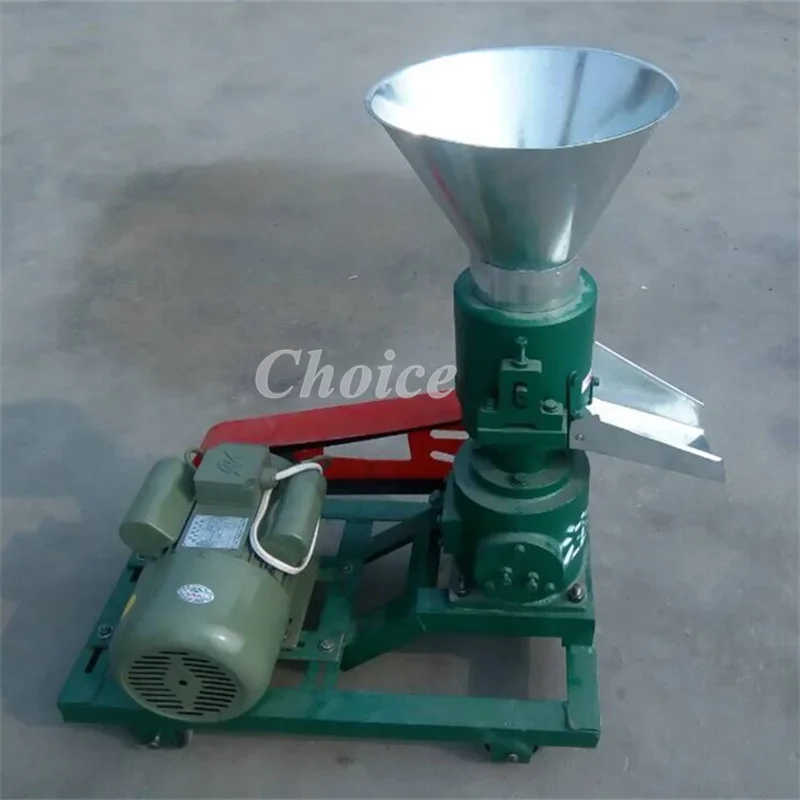 Single-Phase 220v Electric Fish Feed Pellet Granulator Machine Grass Powder Straw Granulator For Animal Husbandry