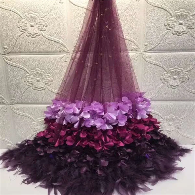 Nieuwe Mesh Bloem Kant Stof-