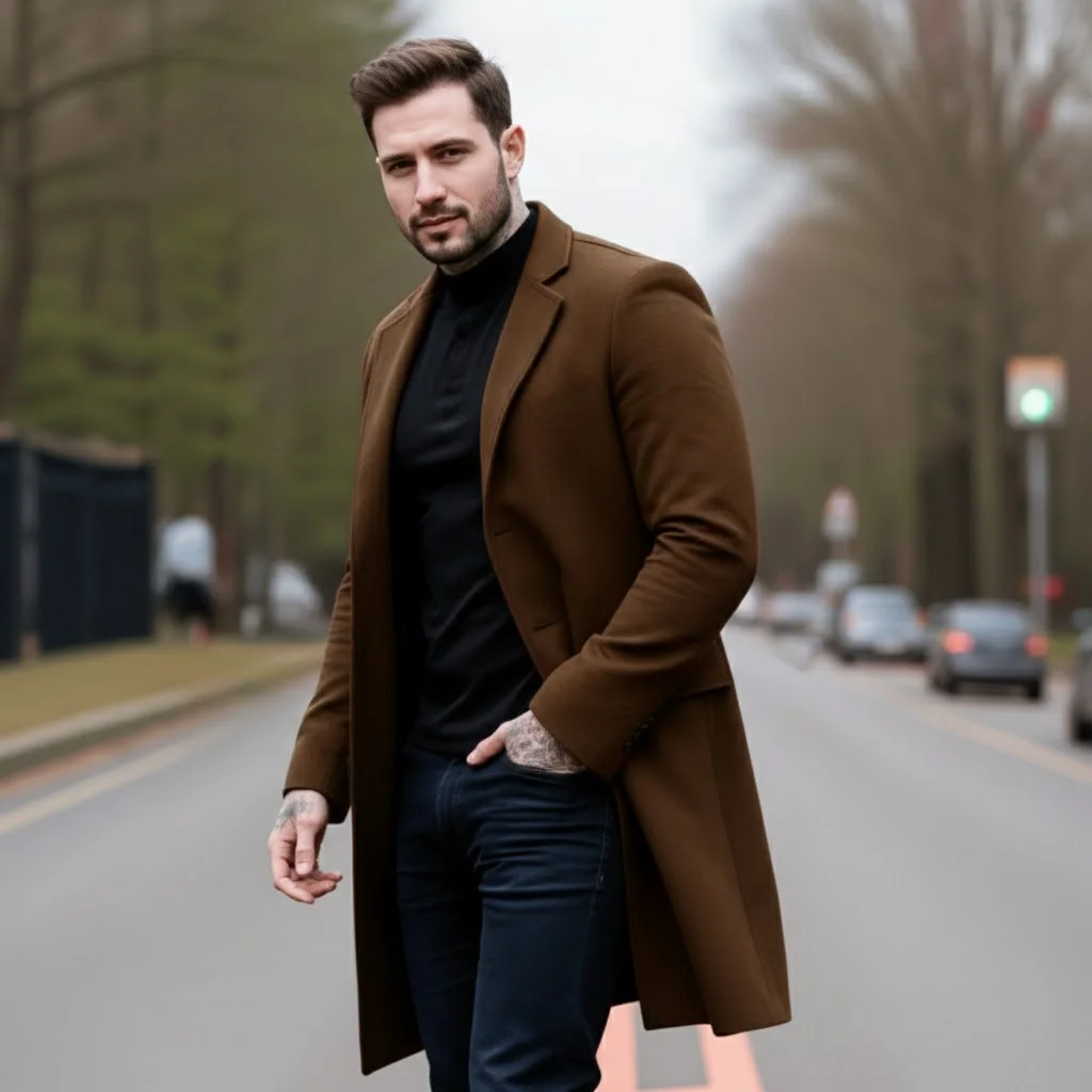 

Men's Outdoor Windbreaker Jacket Single-Breasted Warm Lined Coat Travel Wear Lightweight Packable