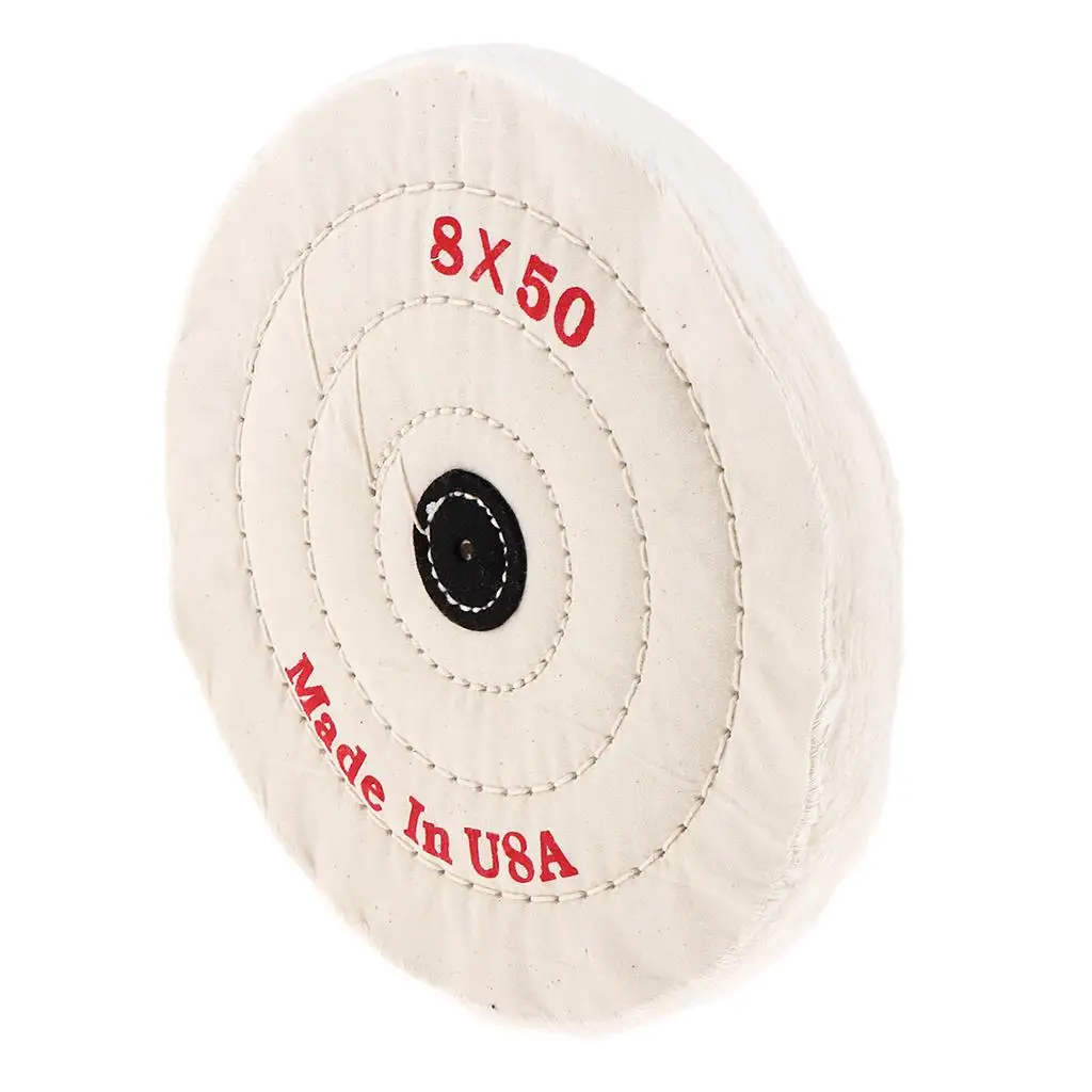 50Ply Extra Thick  Spiral Sewn Buffing Wheel Polishing Pad,  Muslin Disc Polisher, with 4mm/0.16inch Center Arbor Hole