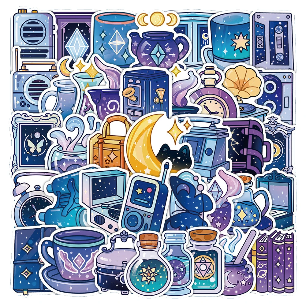 10/30/50/100pcs Cute Cartoon Astral Graffiti Stickers Aesthetic Decals Laptop Suitcase Diary Fridge Decoration Sticker Kids Toys