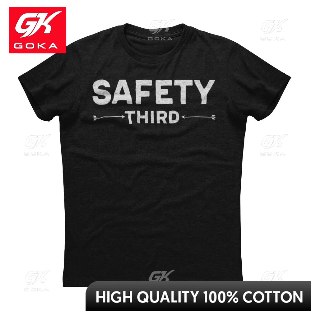 Safety Third Arrow Graphic T Shirts Mens Clothing New in Tops & Tees Cotton Women Printed T-shirt Y2K Clothes Cute Funny Tshirt