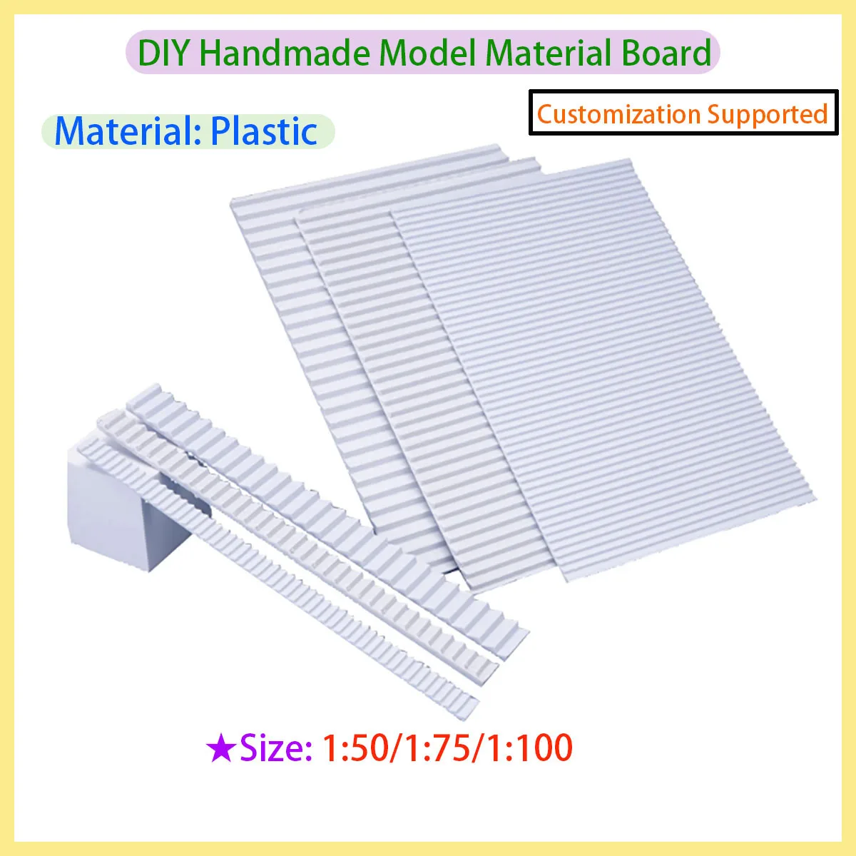 ABS Stair Plastic Stair Brick Model Mini Building House Micro Scene DIY Sand Table Building Model Material