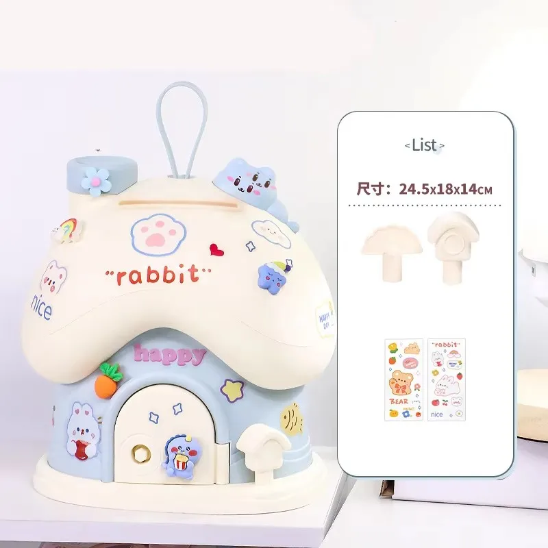 Il nuovo simpatico contenitore per i soldi della casa dei funghi può contenere giocattoli di alta bellezza. La creatività della piccola casa può contenere regali di Natale di grande capacità