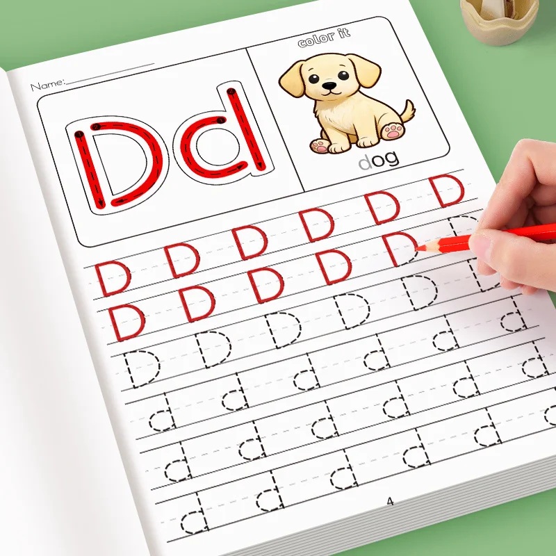 Alphabet-Übungsbücher für Kinder, A-Z-Schreibübungsbücher, Lernen, Schreiben, Zeichenseiten, Aktivitäten, Illustrationsbuch – Detail 4
