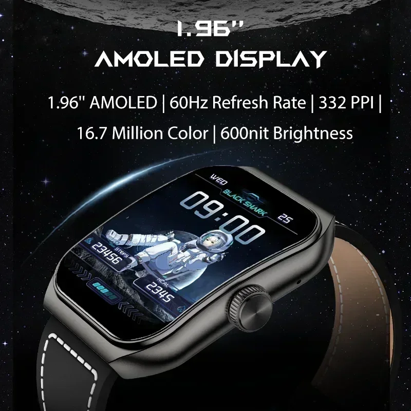 Black Shlavabo-Montre GT3, version globale, affichage en effet incurvé 1.96, autonomie de la batterie de 10 jours, surveillance de la santé 24h, 100 + modes sportifs, IP68