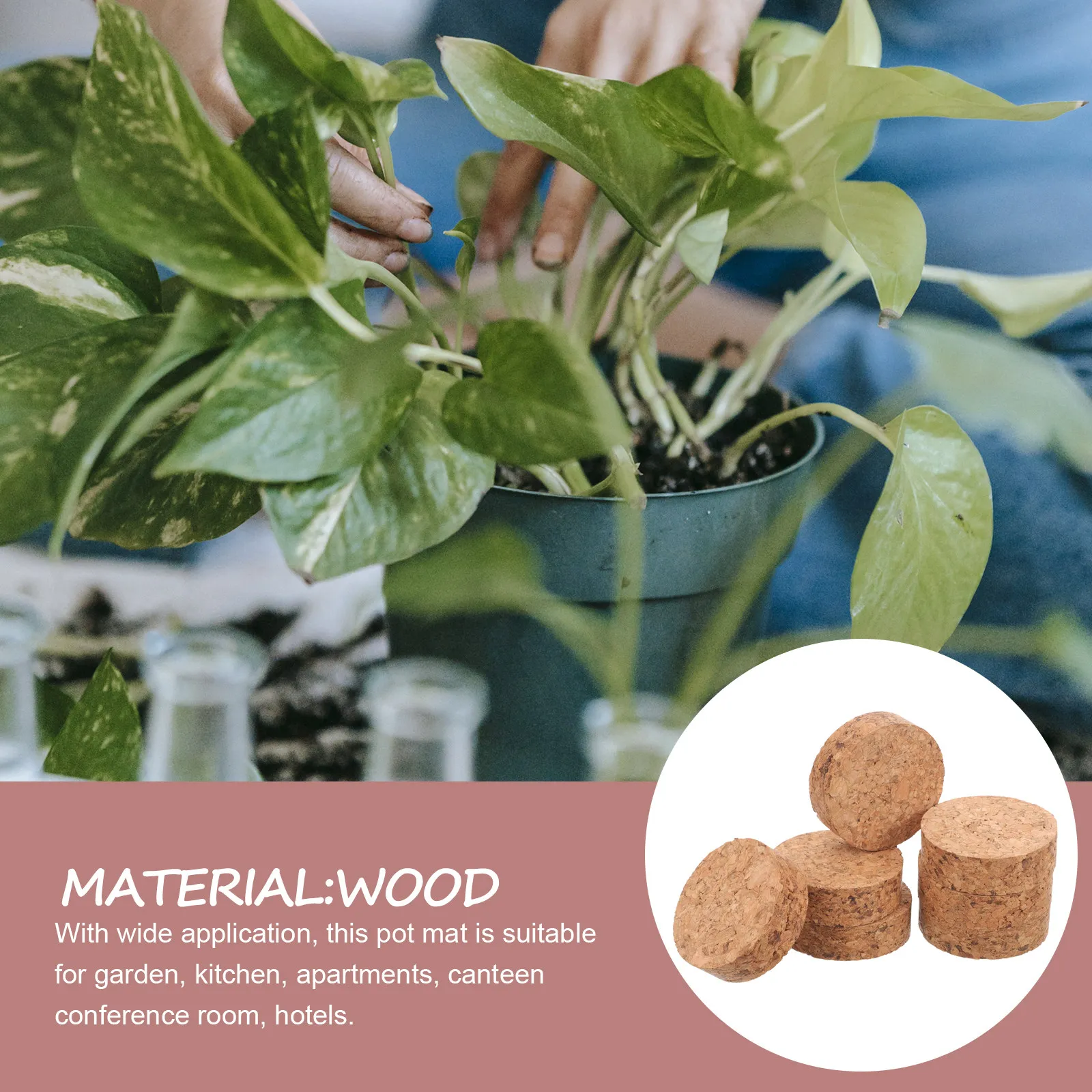 10Pcs Planter Mats Round Flowerpot Pads Multi-Purpose Gardening Bottom Holders Table Cup Plate Coasters for Home