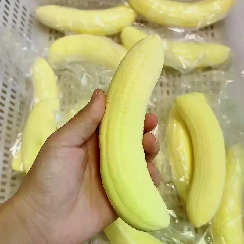 1/2/4Pcs Slow Rising Yellow Banana Flesh Rebound Squeeze Toys, Kawaii Soft Banana Anti Stress
