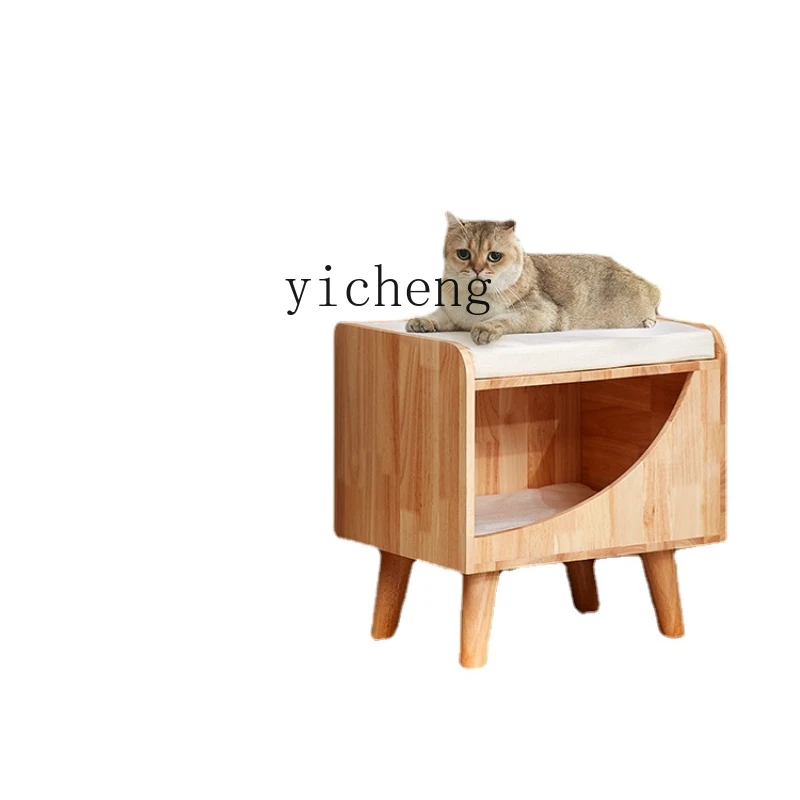 Yy Solid Wood Four Seasons Universal Pet Bed Kennel Small Dog Cat Nest Bedside Table