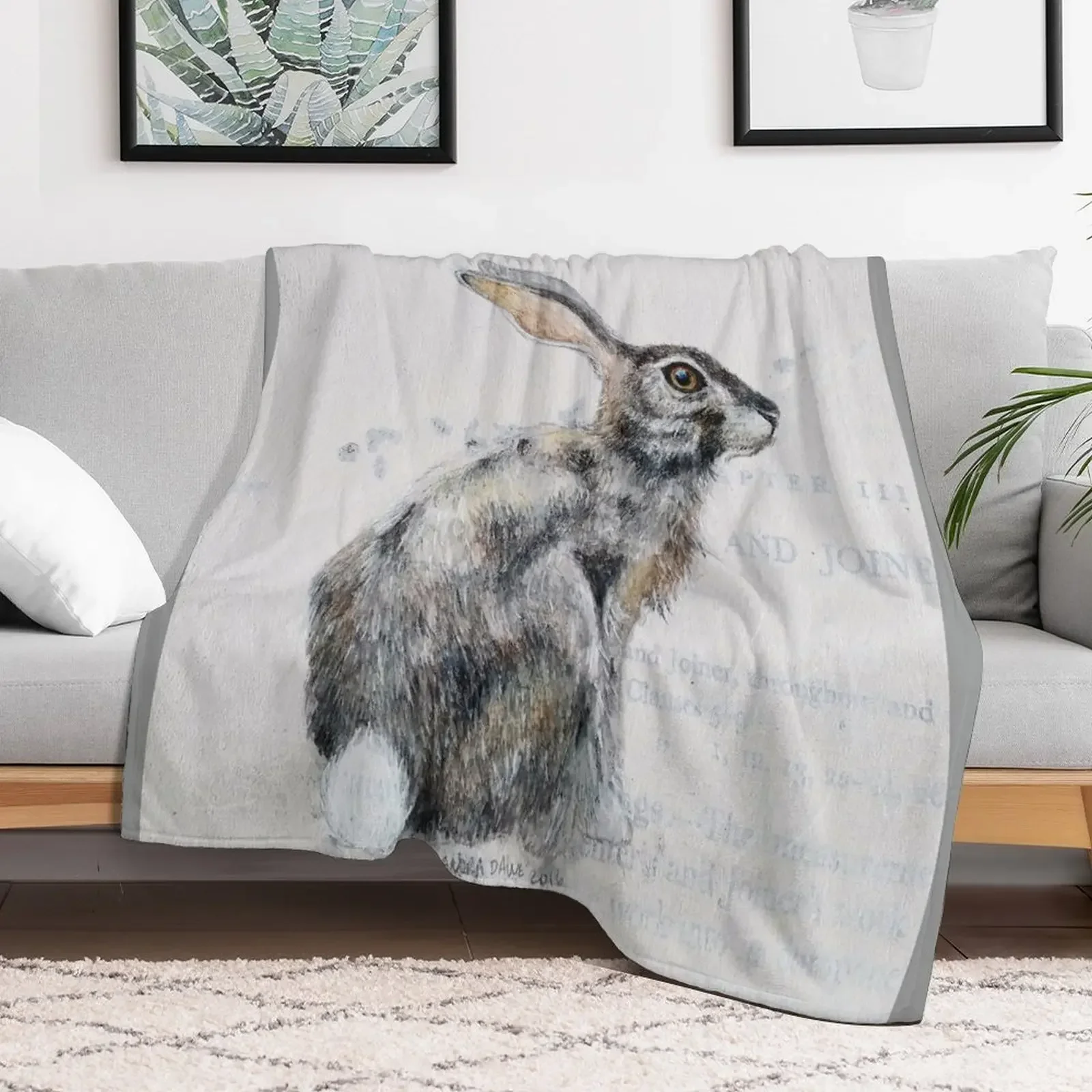 

Hare Throw Blanket Luxury Throw Furrys Blankets Cute Soft Big Plaid Blankets