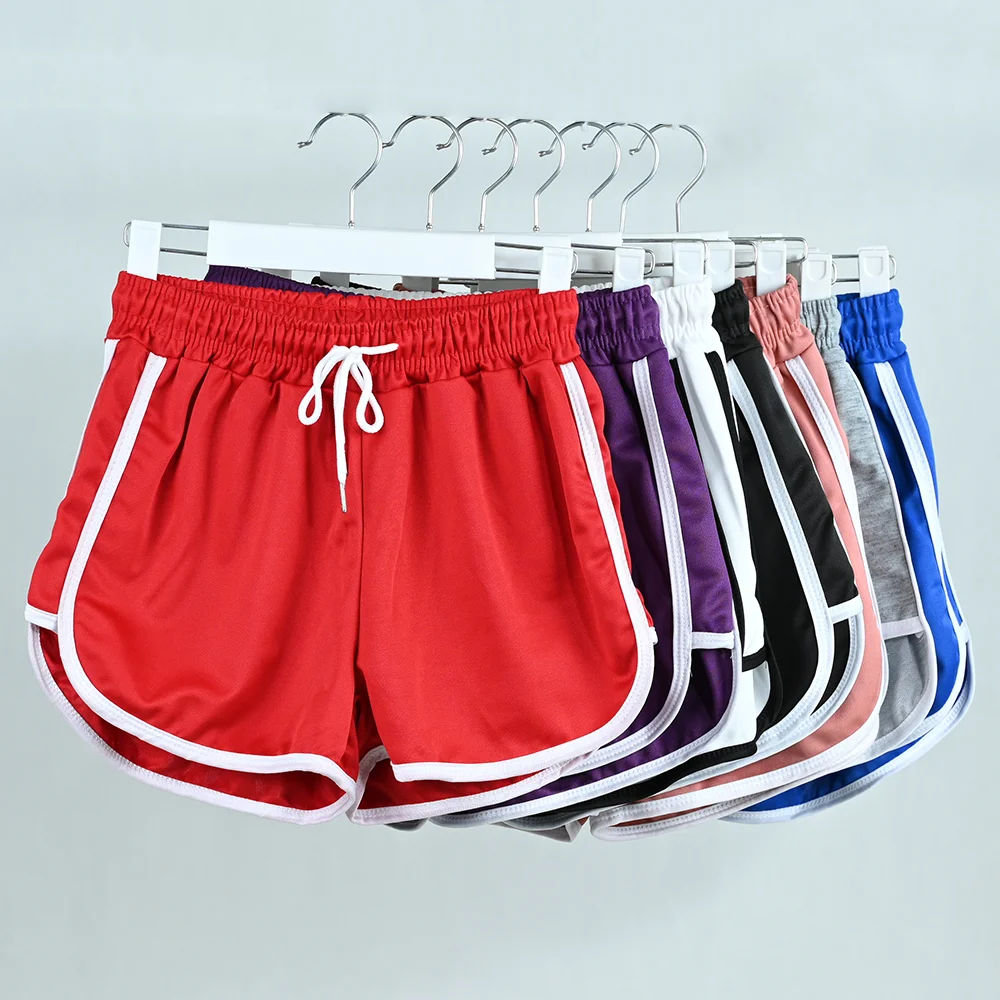 Women's Loose Fit Drawstring Short Pants Casual Summer Hot Trousers Tie Up Pajama Sleep Shorts Female Plus Size Shorts Polyester