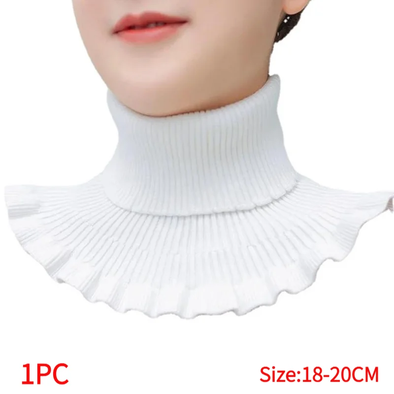 Warm Knitted Fake Collar Woolen Women Turtleneck Knitted False Fake Collar Detachable Neck Scarf Thicken Windproof Fake Collars.