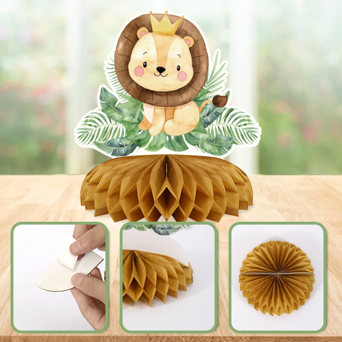 زخارف على شكل حيوانات الغابة ، قطع مركزية لحفلة عيد ميلاد سعيد ، زخارف الطاولات ، ديكور الحفلات ، 6 *