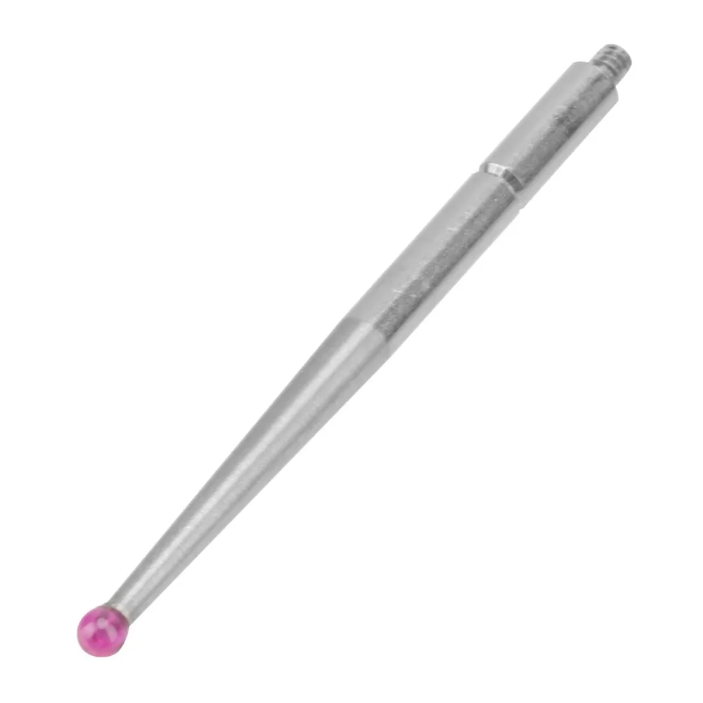 2pcs Stainless steel Dial Gauge Needle Ruby Ball Tip 2mm Diameter Contact Point Silver M1.6x0.35 Thread Measuring Insert