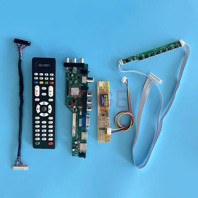 

For LP150U06 LP150U1 HSD150PU15 Controller Driver Board Digital DVB DIY Kit 1CCFL LVDS-30Pin Matrix 1600*1200 USB+HDMI+VGA+AV+IR