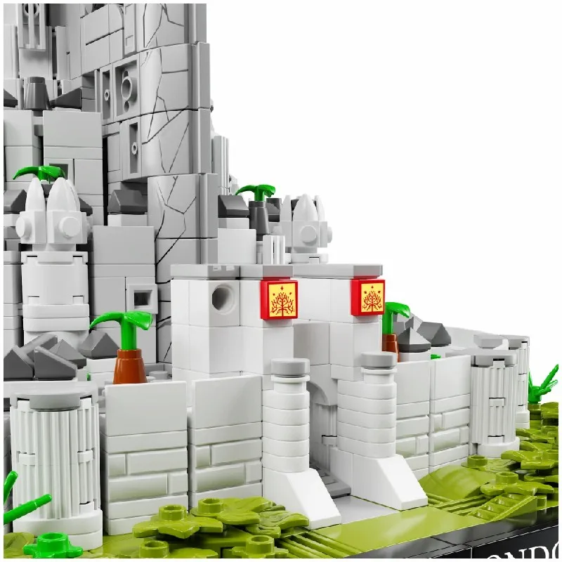 2211 pçs anéis de filme minas cidade branca tirith blocos de construção vista rua castelo arquitetura modular modelo quebra-cabeça brinquedos presentes do miúdo