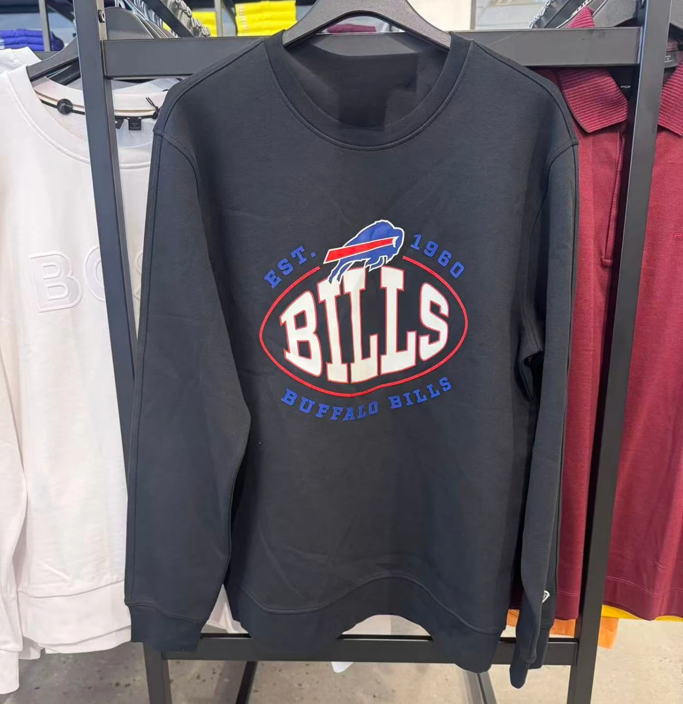 Men's Autumn/Winter Collaboration Printed Sporty Casual Crew Neck Pullover Sweatshirt Pocket Hooded Sweatshirt