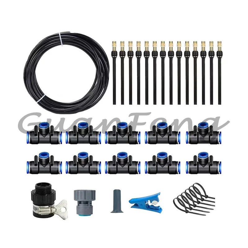 15PCS Nozzles Water Misting Drip Irrigation Kit, High‑Quality Spray Watering System for Garden Agricultural Plant Irrigation