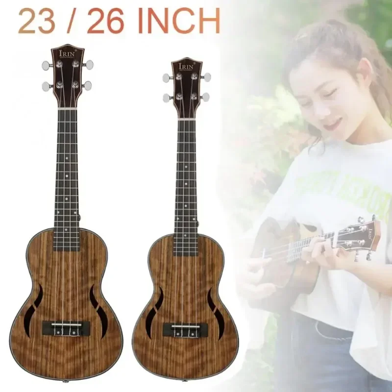 Ukulele 23 / 26 Inch Concert Tenor Ukulele Walnut Wood 18 Fret Four Strings Hawaii Guitar  Musical Instruments