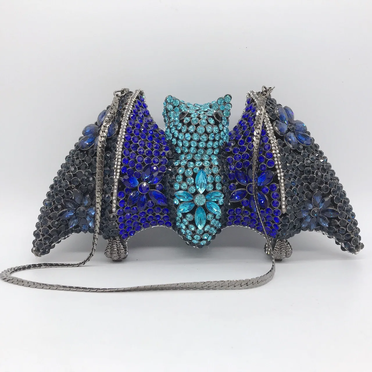 Neue Tiermotiv-Fledermaus-Diamant-Abendtasche, Ausgehöhlte Metall-Strass-Tasche, Fledermaus-Tasche – Detail 5