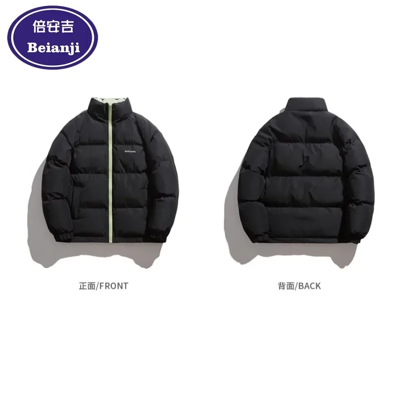 Cotton-padded men's thick simple couple warm everything with bread coat chaquetas para mujer puffer jacket winter jackets new