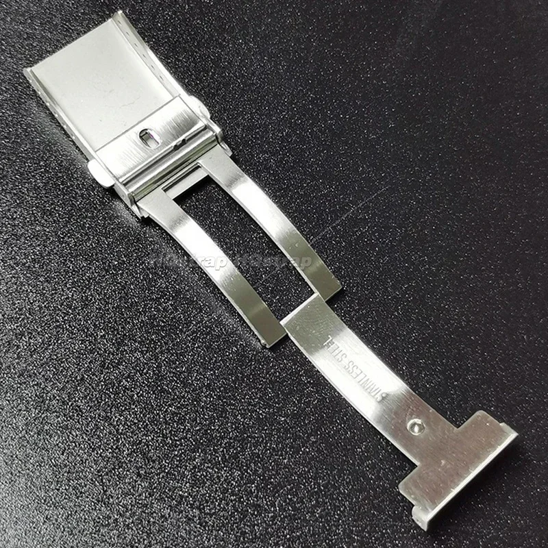 Metal Buckle 18mm 20mm 22mm Soild Stainless Steel Extended Folding Button Deployment Butterfly Watch Clasps Watches Accessories