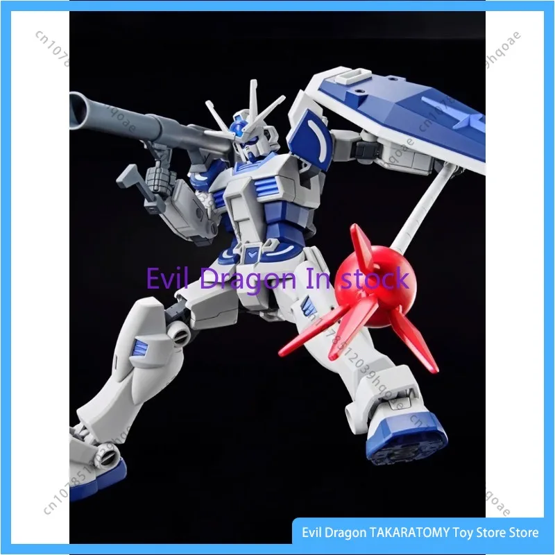 W magazynie Bandai Original Gundam Model Kit Figurka anime EG 1/144 LAN Gundam Type One Quad Figurka akcji Zabawka Prezent dla dzieci