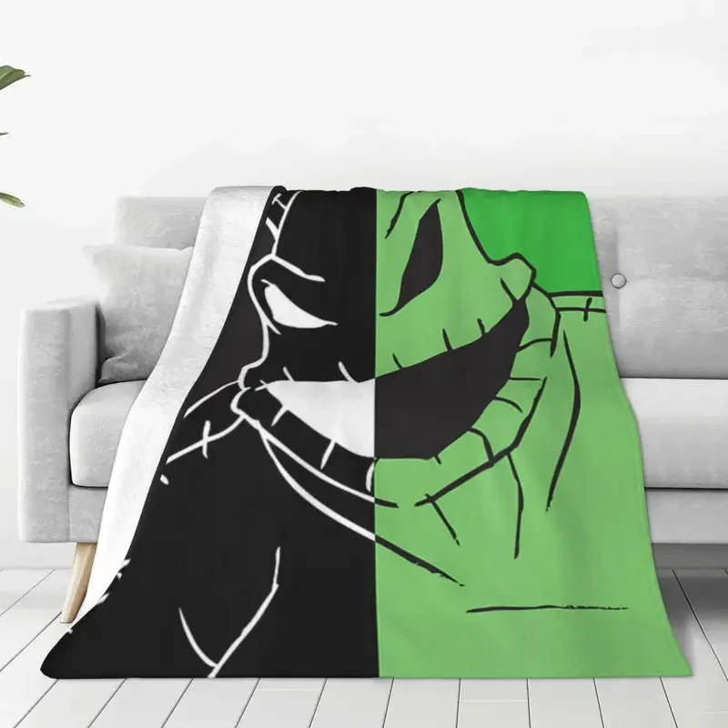 Oogie Boogie Blankets Fleece Autumn/Winter Cartoon Multifunction Ultra-Soft Throw Blanket for Sofa Travel Rug Piece