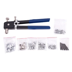 Rivet Tool Threaded Insert Hand Riveting Kit Nuts Riveter Tool Box Set Hand Manual Repair Tools For Auto Rivets Drill Adapter