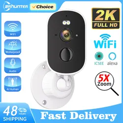 2K 4MP Battery Surveillance Camera PIR Humanoid Detection Spotlight HD Color Night Vision Wireless Outdoor Security Camera